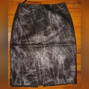 Finity Studio snake print leather skirt